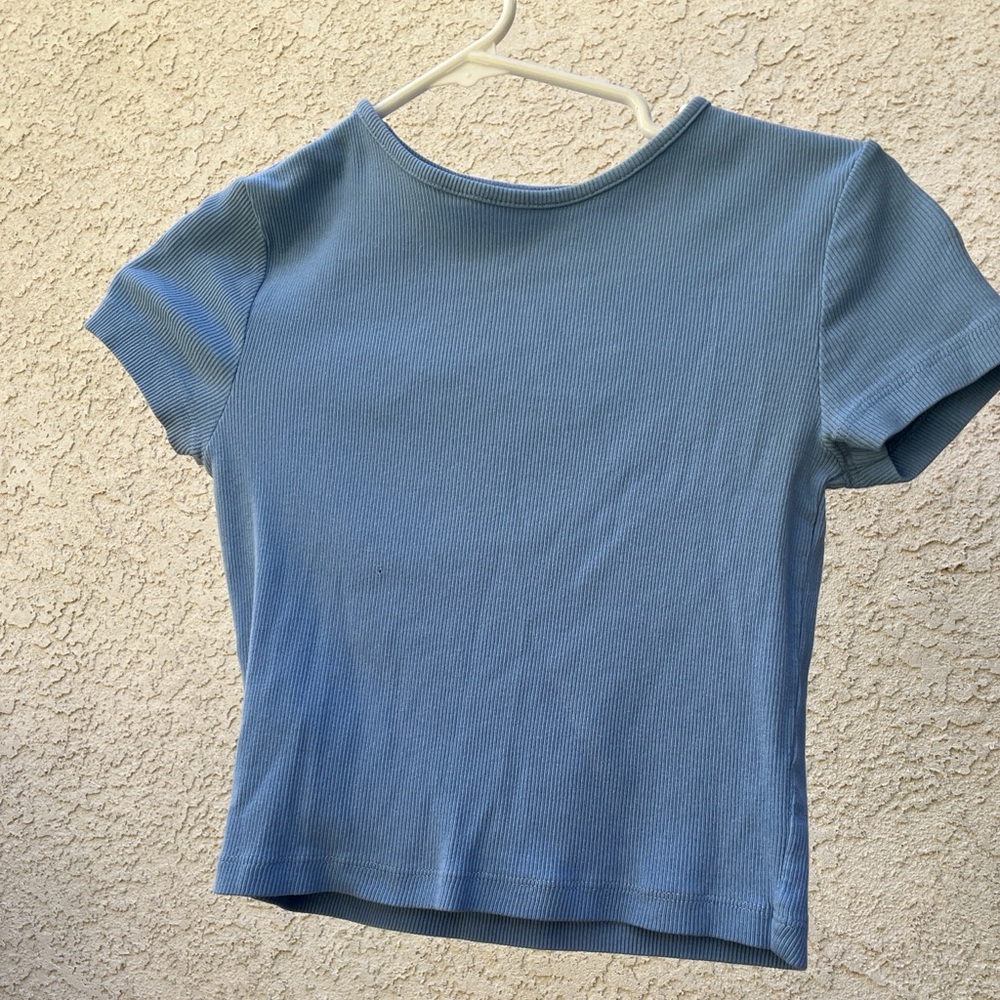 Light blue crop top